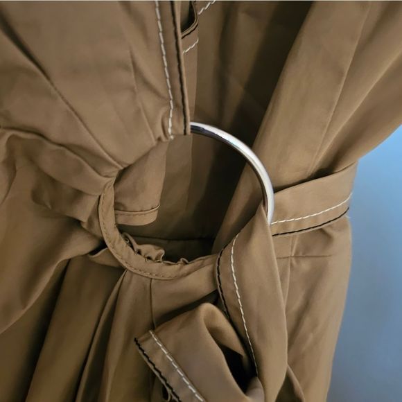 DEREK LAM 10 CROSBY Khaki Wrap Dress - Size 6 NWT - Picture 6 of 9